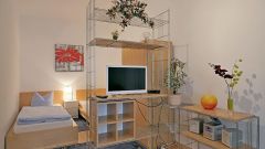 Süd, kleines möbliertes Apartment für Wochenendheimfahrer, WLAN inklusive