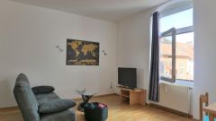 Löbervorstadt, neu möblierte 2,5-Zimmer-Wohnung mit Balkon und PKW-Stellplatz