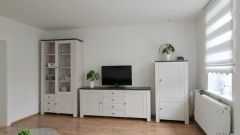 Herberhausen, neu möblierte 2-Zimmer-Wohnung mit Dusche und Sitzecke am Haus